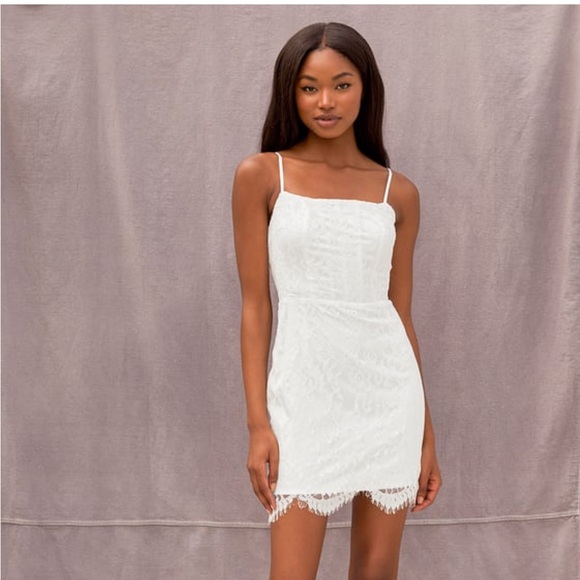 Lulu’s White Lace Mini Dress - Picture 3 of 4